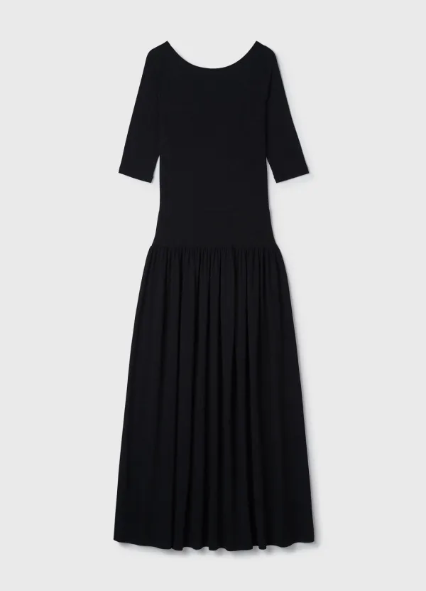 Open-Back Jersey Dress / Black
