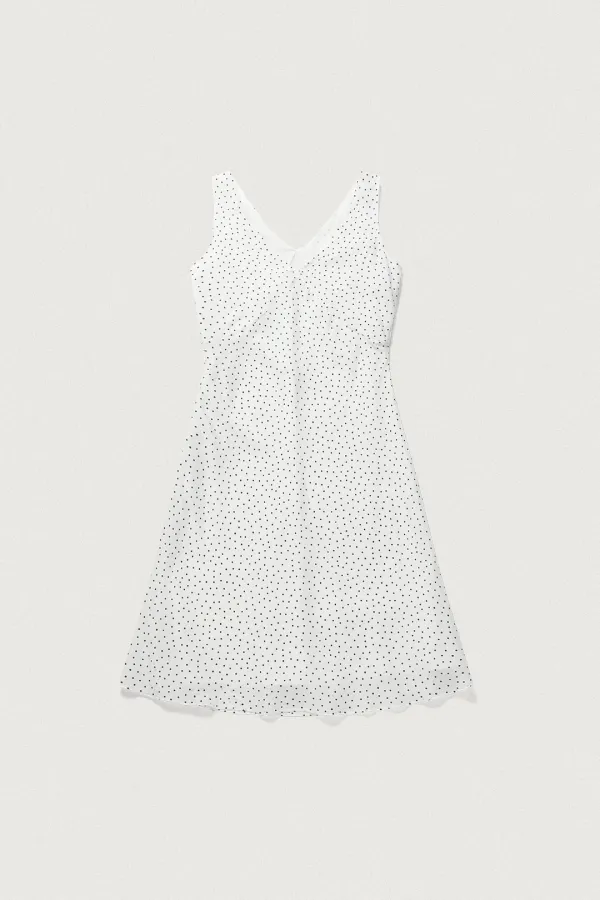 POLKA DOT DRESS [WHITE]