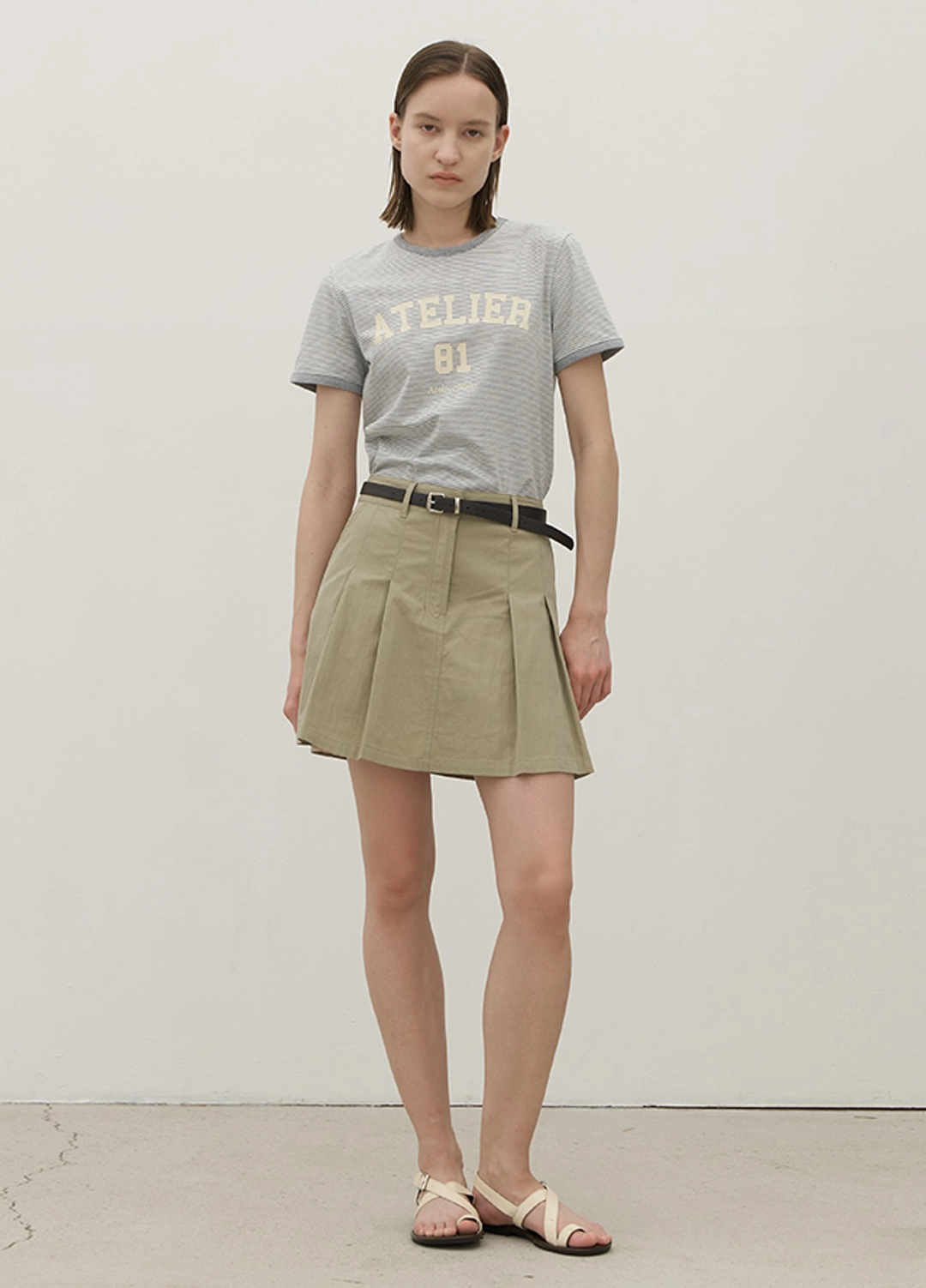 아뜰리에 나인 (SK-4920)FLORA PLEATS MINI SKIRT 상품 이미지 3
