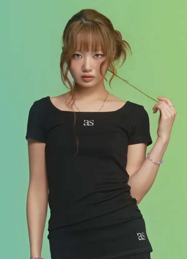SQUARE LINE TEE / BLACK
