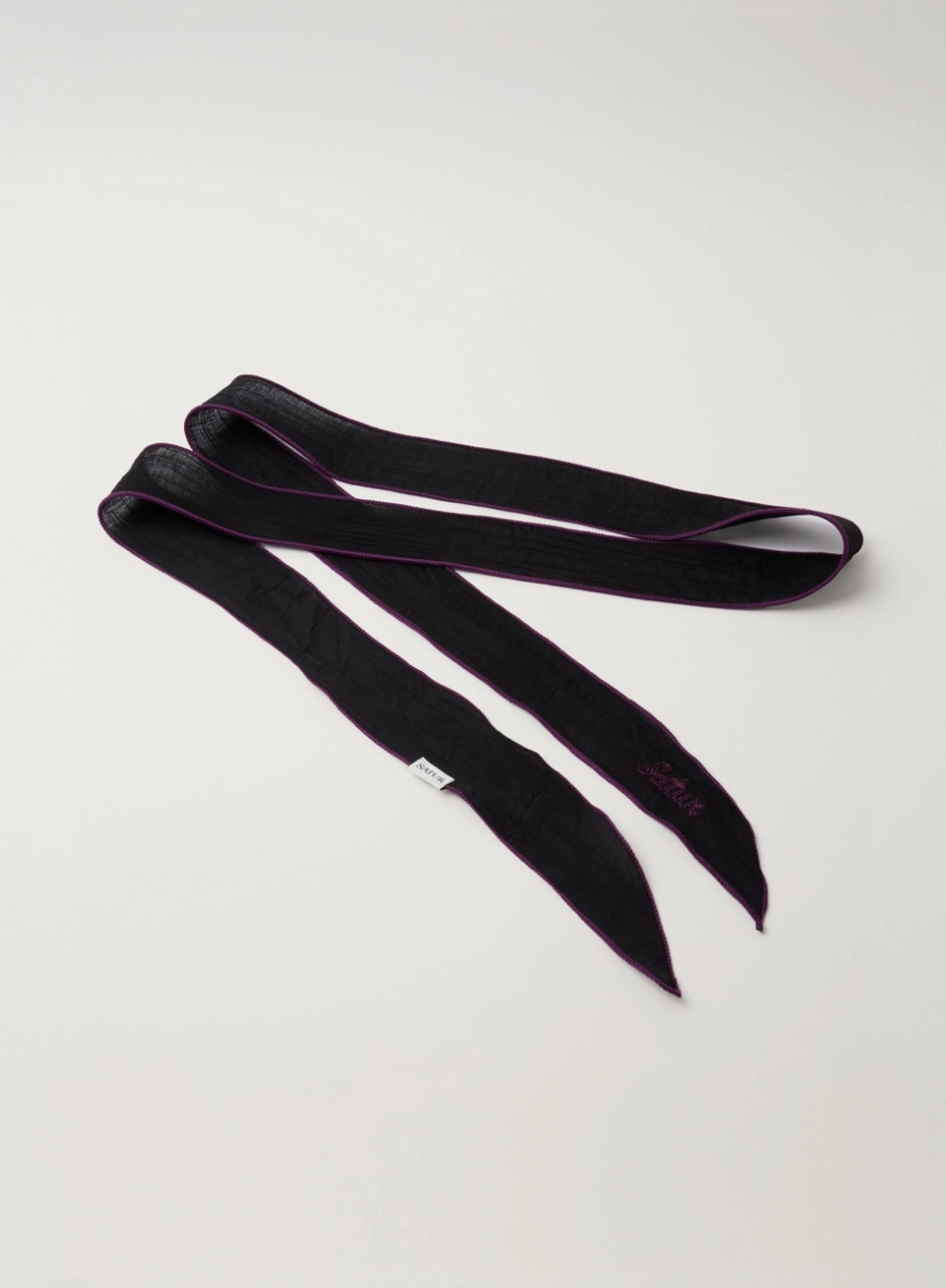 세터 (W) Wrinkle Color Block Scarf - Black 상품 이미지 2