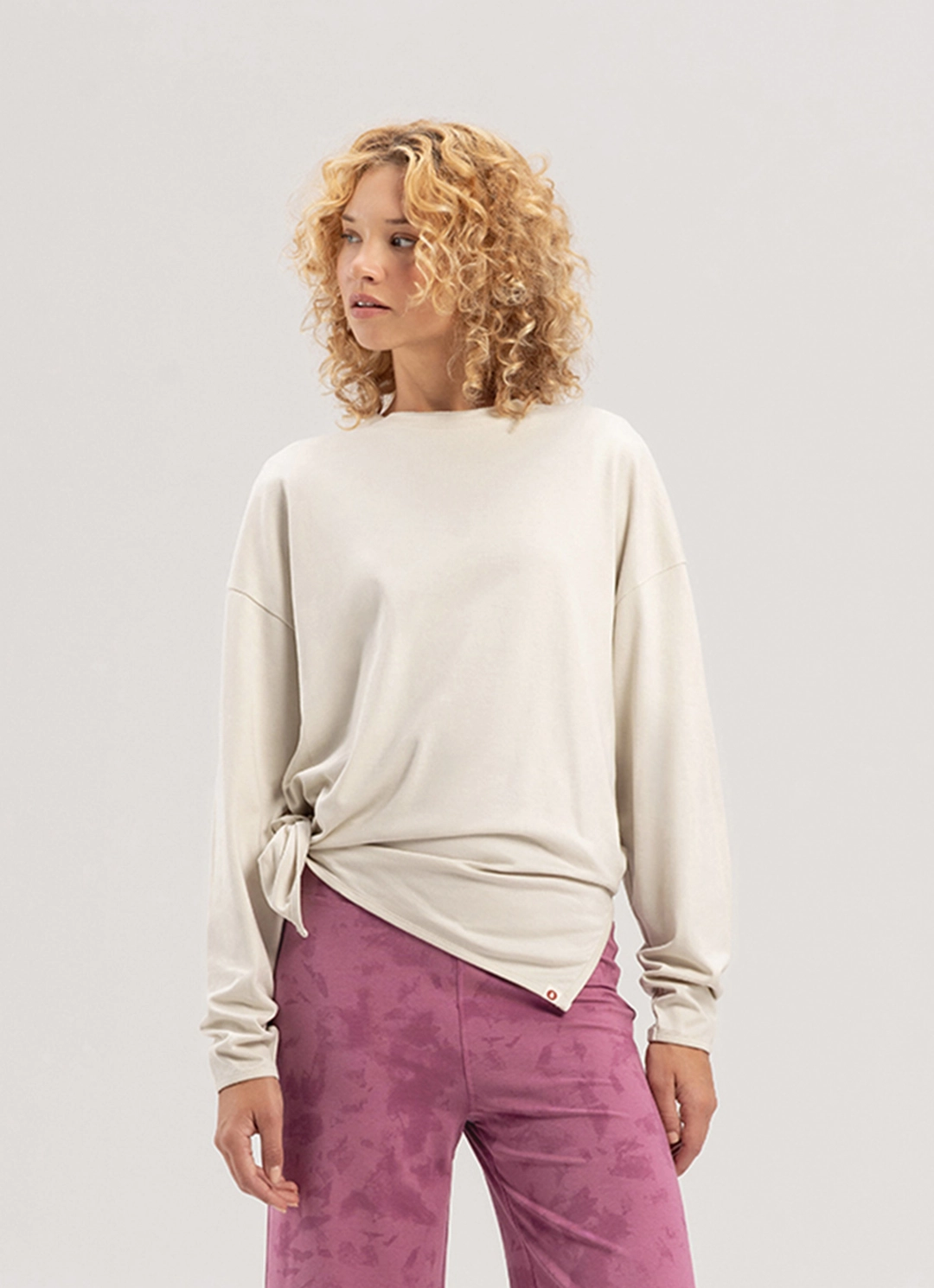 부디무드라 Egg long Sleeve (Unisex)_Silver Birch 상품 이미지 3