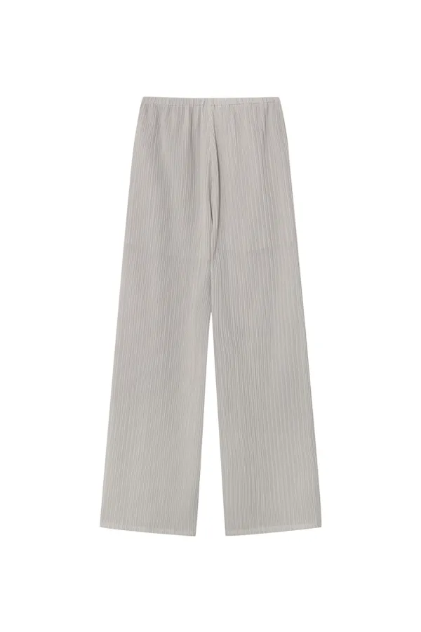 AUBE PLEATS EASY PANTS [LIGHT GREY]