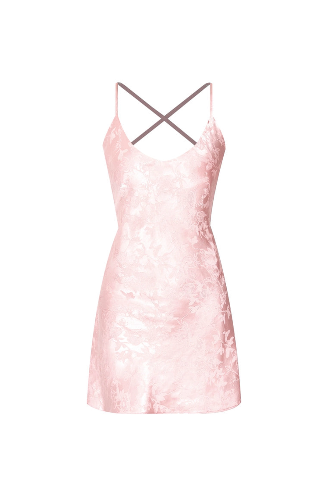 투머치택스 OPEN BACK MINI SLIP DRESS (LIGHT PINK) 상품 이미지 1