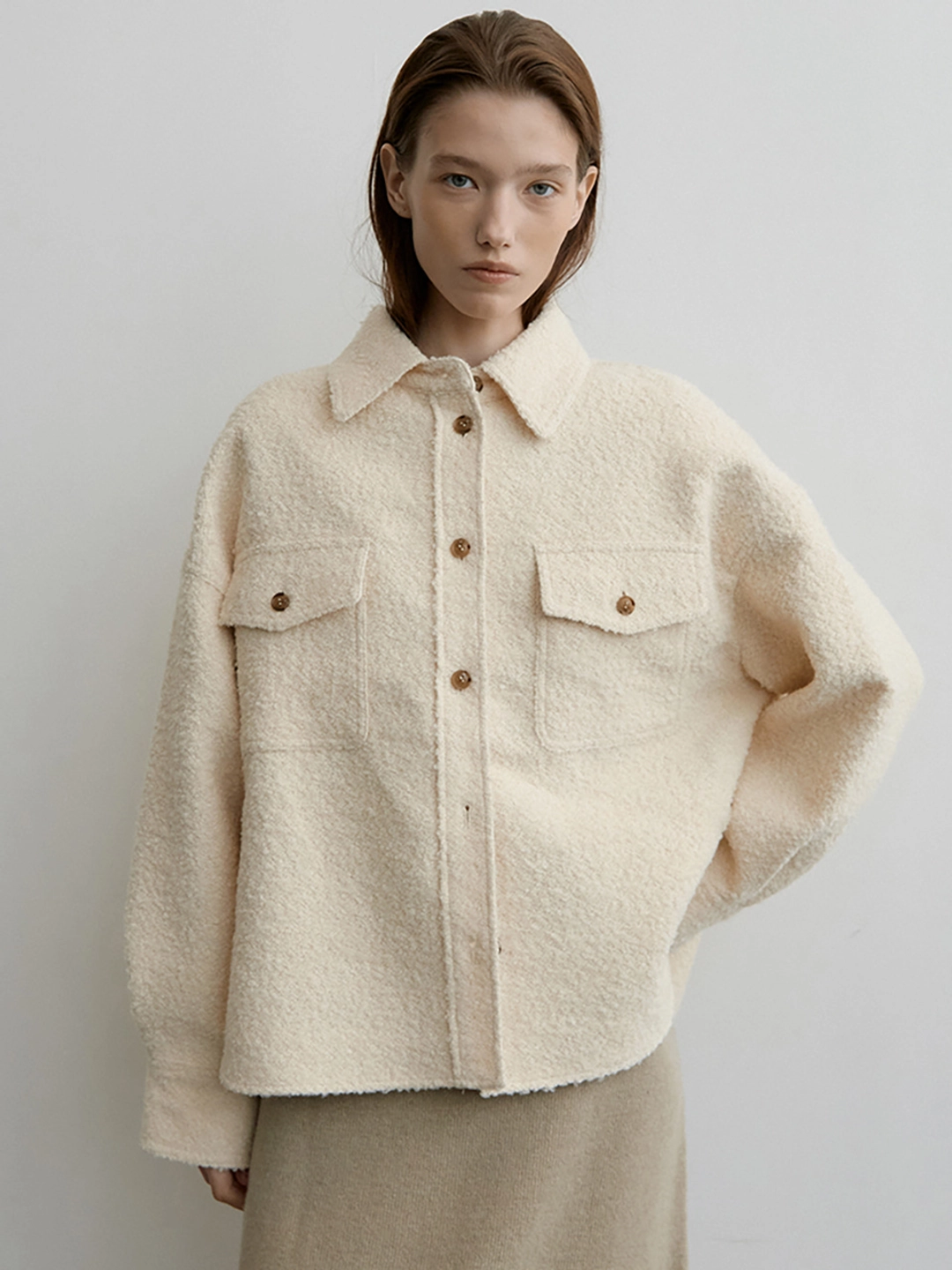 오떼뜨 WOOL BOUCLE SHIRTS-JK_CREAM 상품 이미지 3