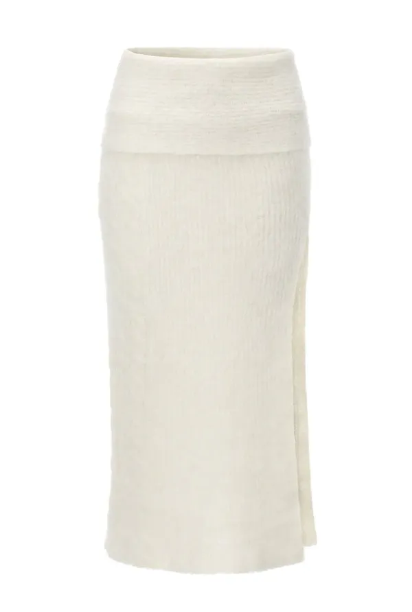 Mocha slit skirt