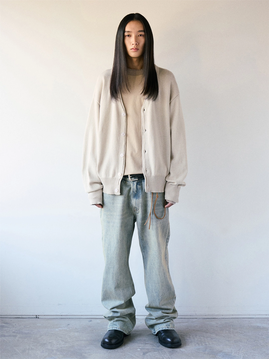 파르티멘토 V Neck Knit Cardigan_Beige 상품 이미지 2