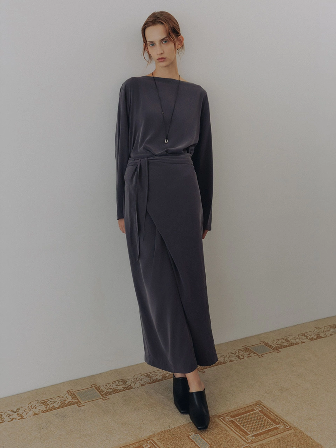 루에브르 Draped Wrap-Tie Dress SW6AO805-13 상품 이미지 1