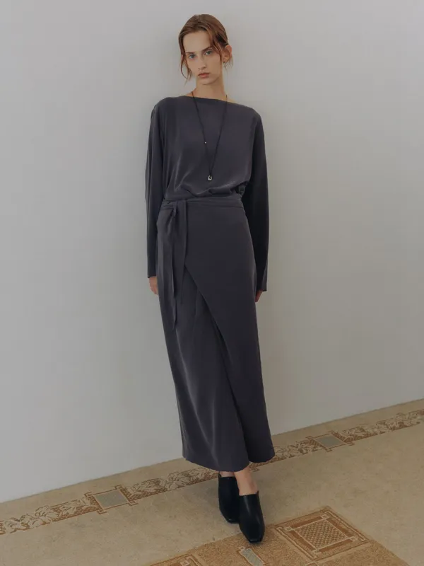 Draped Wrap-Tie Dress SW6AO805-13