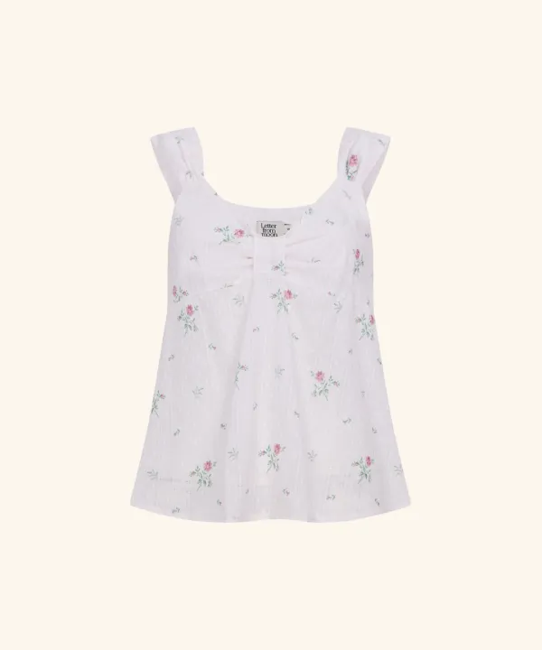 Abel Flower Ribbon Blouse ( Pink )