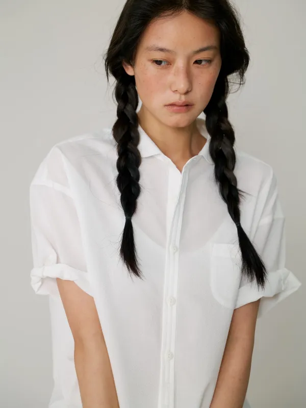 Elin seersucker shirt_Off white
