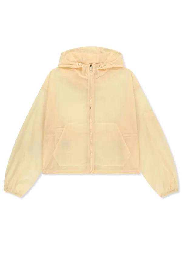 BACK LOGO HOODY WINDBREAKER FOR WOMEN IN CREAM