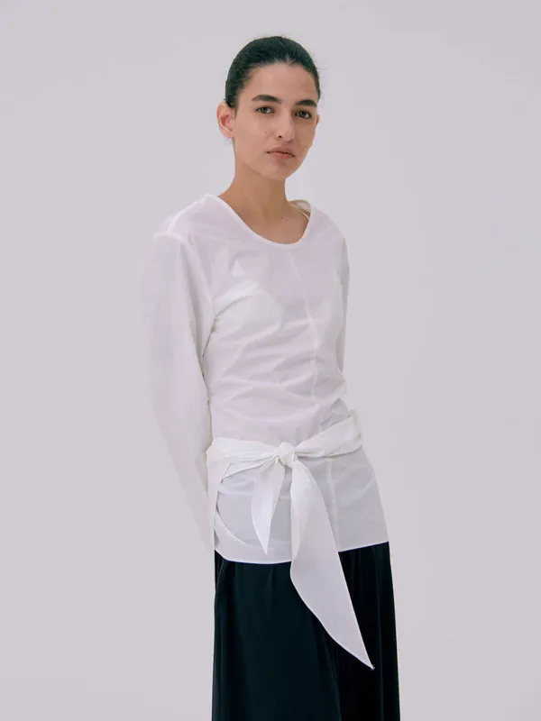 Drape Blouse_White