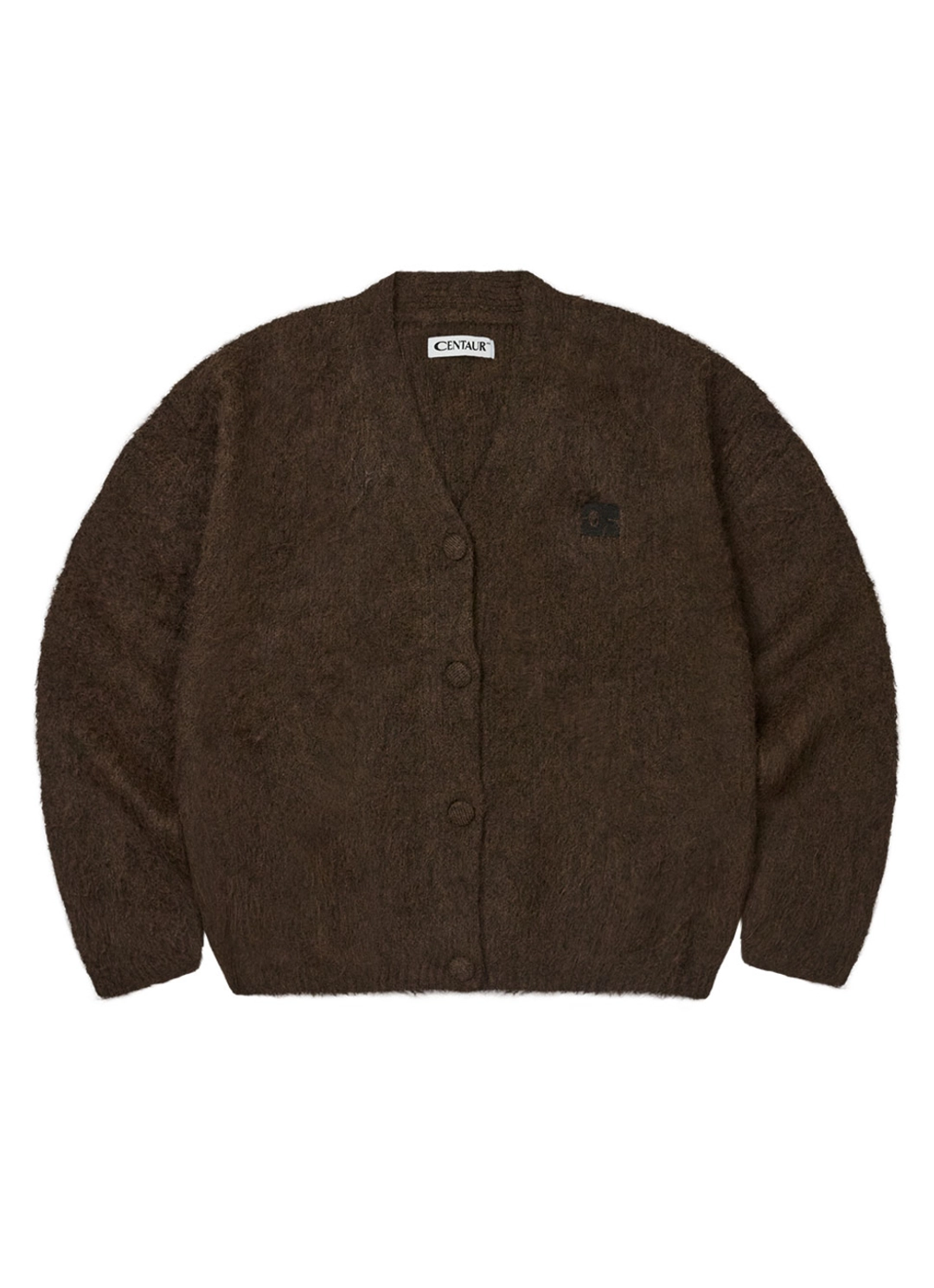 센토르 CENTAUR BULKY BRUSHED WOOL CARDIGAN_BROWN 상품 이미지 3
