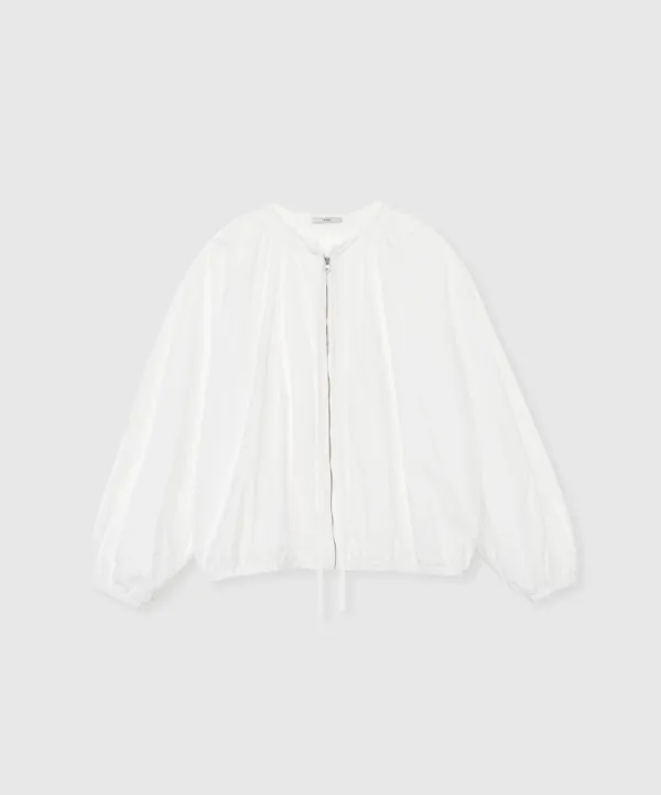 Angel shirring blouson (White)