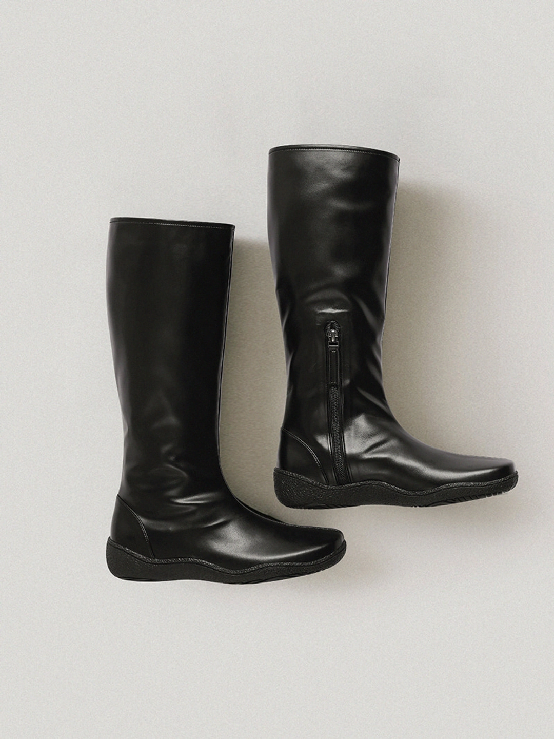 스무드무드 Pope Knee Boots Black 상품 이미지 1