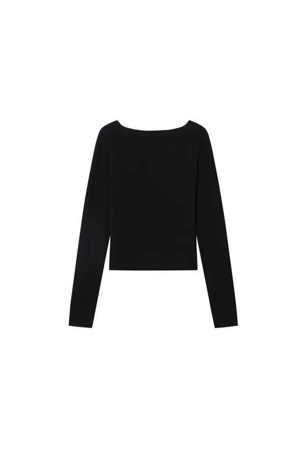 NOA  BUTTON CARDIGAN [BLACK]