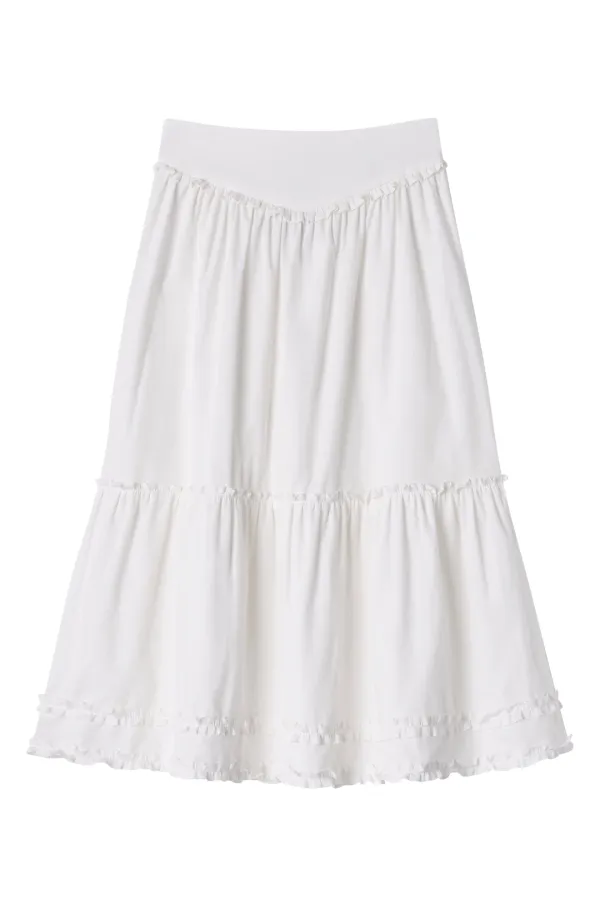 FRILL CANCAN LONG SK (IVORY)