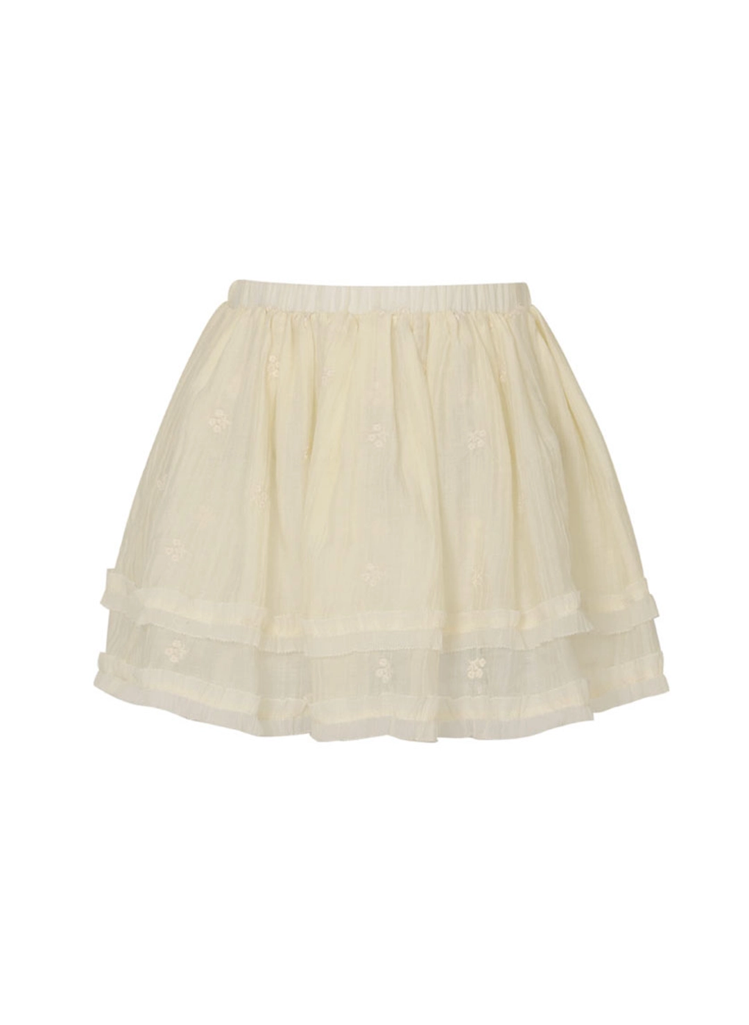 루루서울 Double Chiffon Layered Skirt (Ivory) 상품 이미지 3