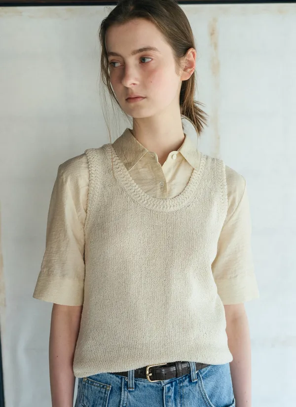 Harriette Knit Sleeveless (Cream)
