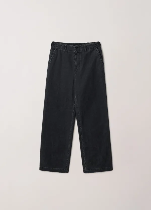 Soft Brushed Chino Pants (Washed Black)