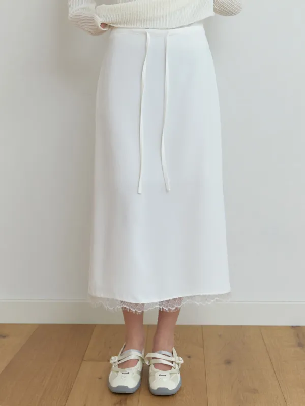 Oly lace H skirt (white)