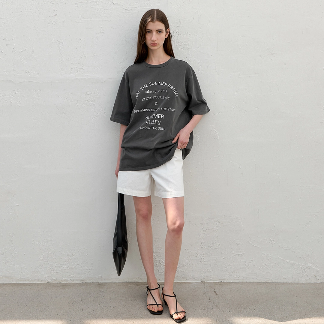 아뜰리에 나인 (T-7044)VINTAGE TIME BOXY TEE 상품 이미지 2