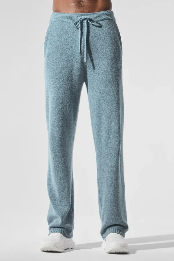 Wool Cashmere New Class Sweatpant - Celestial Blue Granite Heather