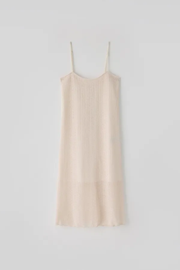 T/T Kesh knit layered one-piece (cream)