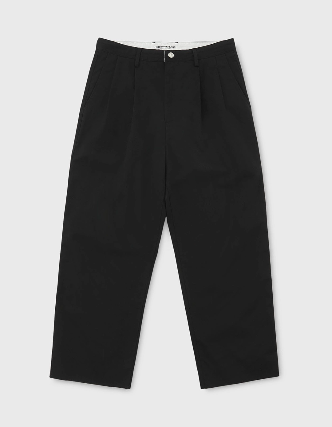 헤리티지플로스 RAW CUT CHINO PANTS / Black 상품 이미지 3
