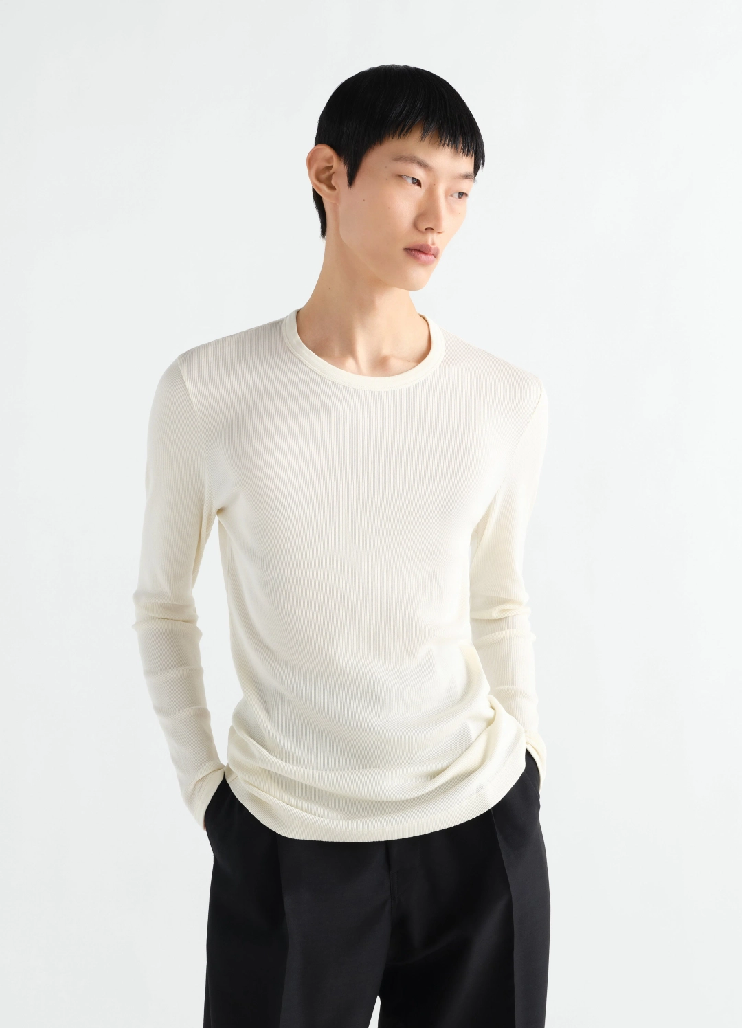 르메르 LONG-SLEEVE TOP IN RIBBED JERSEY 상품 이미지 1