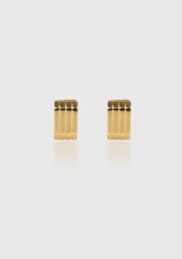 Conti Square Earrings Gold