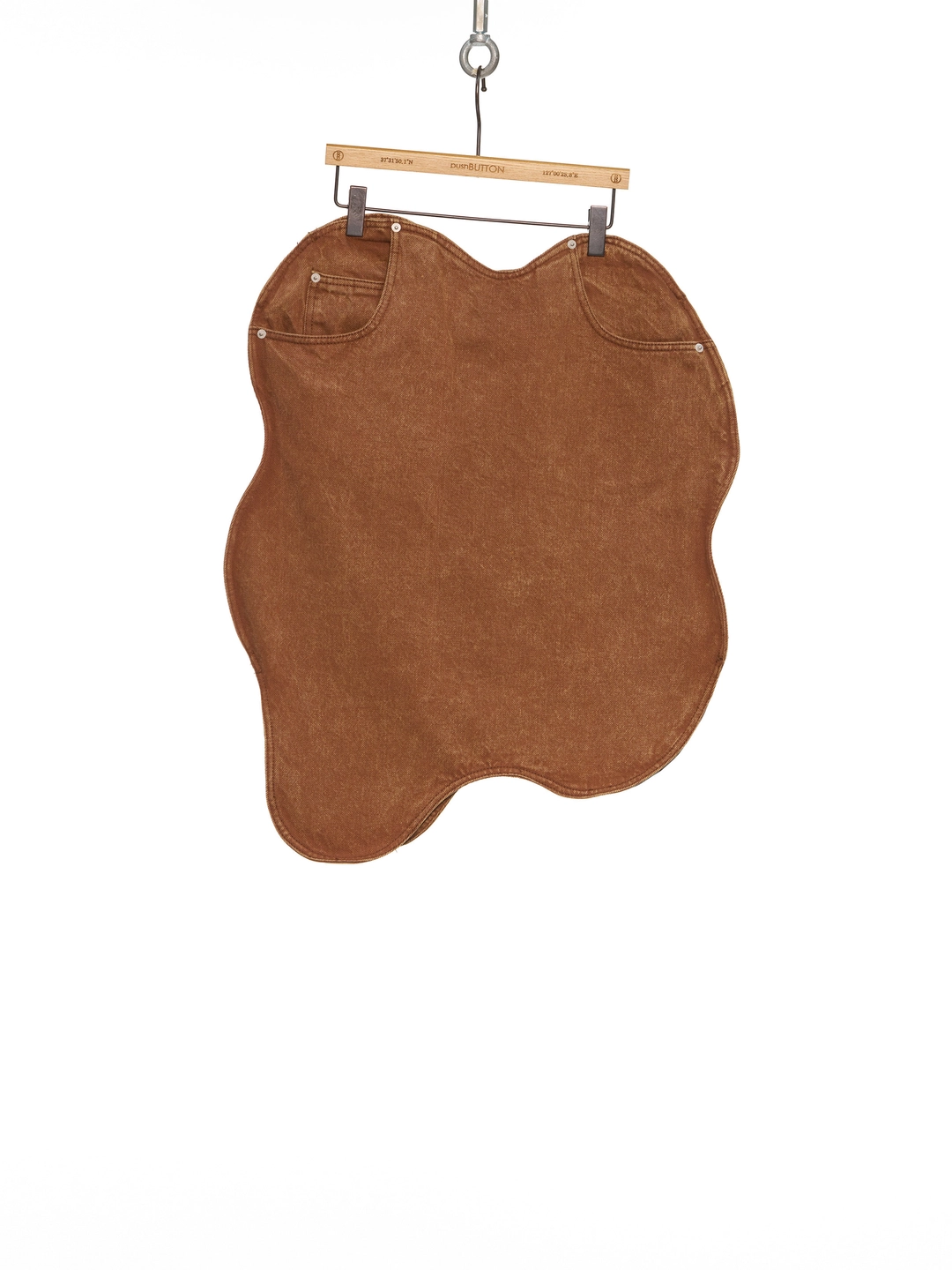 푸쉬버튼 SS26 BROWN WAVY VINTAGE DENIM SKIRT 상품 이미지 1
