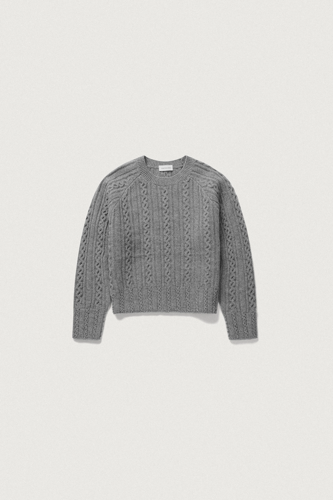 샤드라마 COA WOOL CABLE KNIT [MELANGE GRAY] 상품 이미지 1