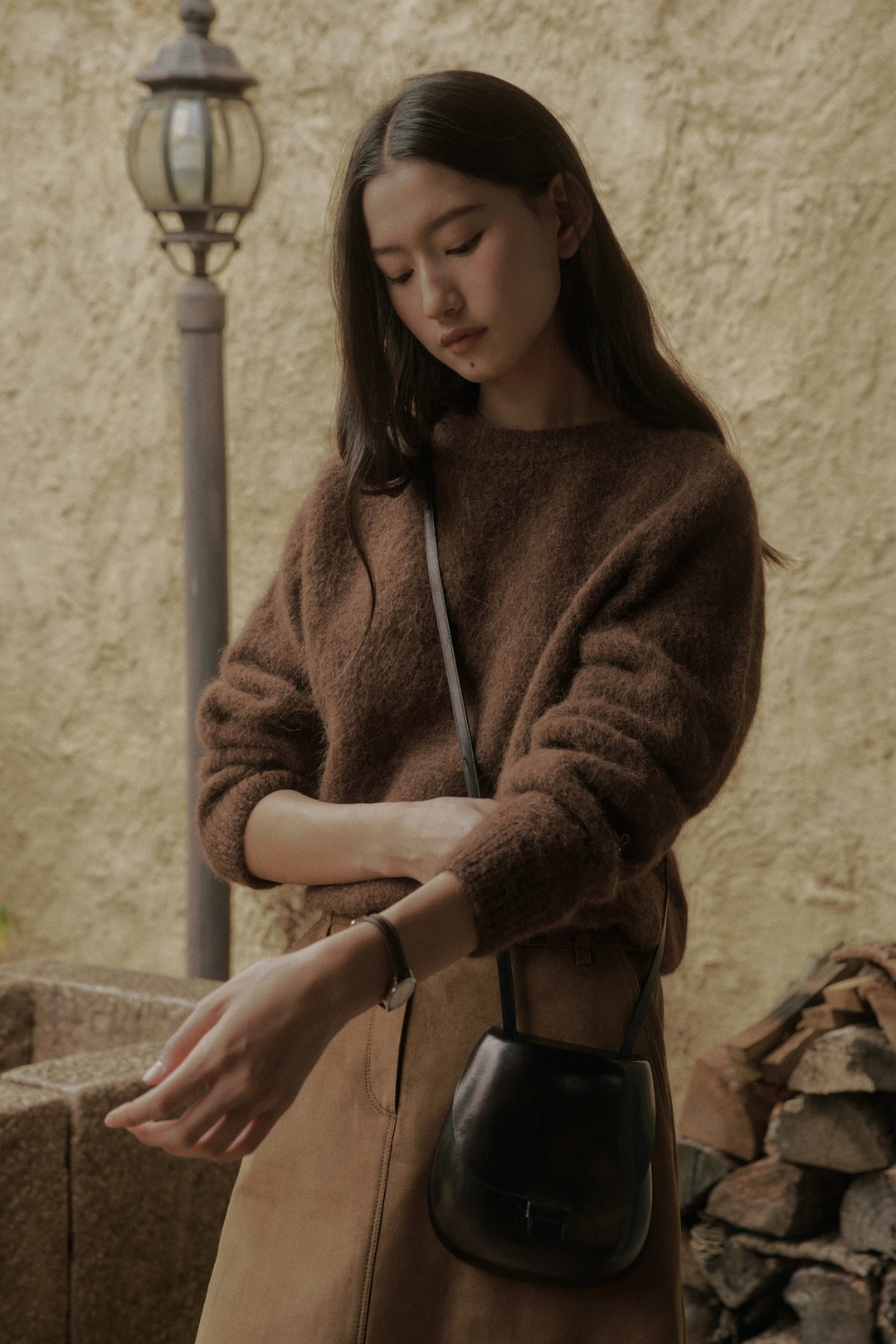 세이지먼트 ALEPH ALPACA ROUND KNIT_BROWN 상품 이미지 2