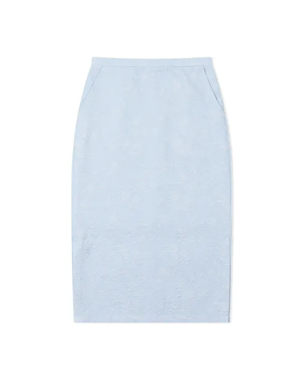 FLORAL JACQUARD SKIRT (2color,2size)