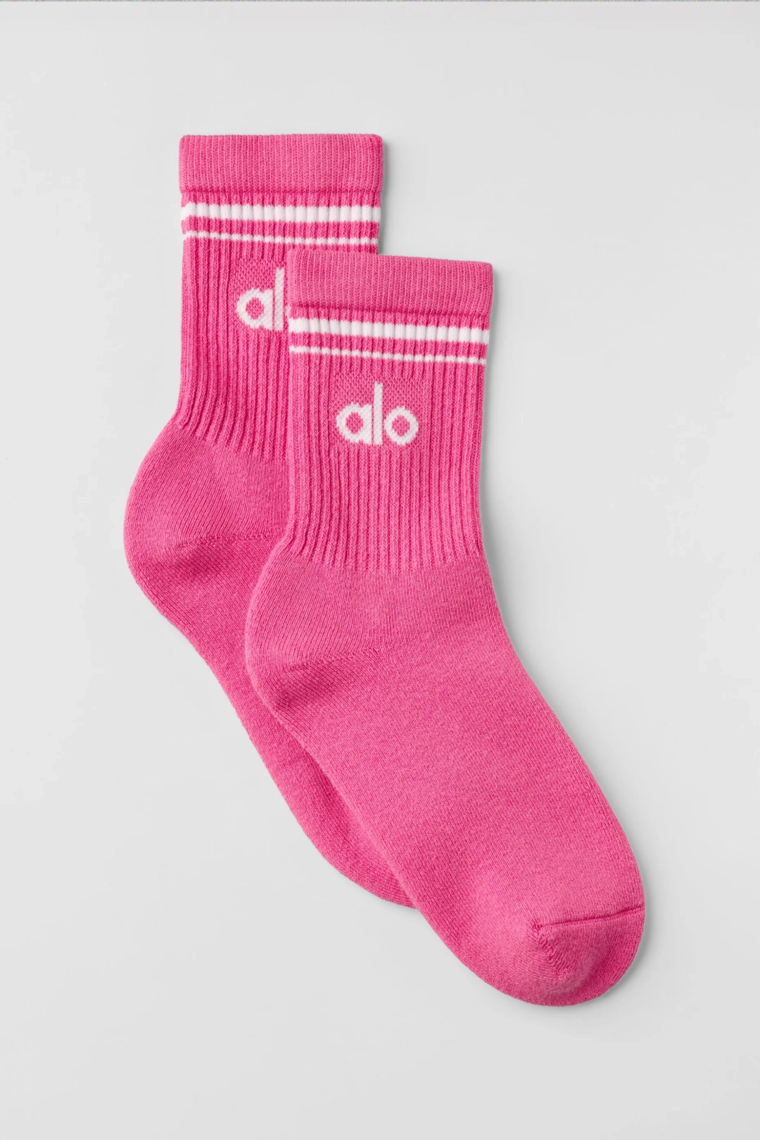 알로요가 Unisex Half-Crew Throwback Sock - Paradise Pink/White 상품 이미지 1