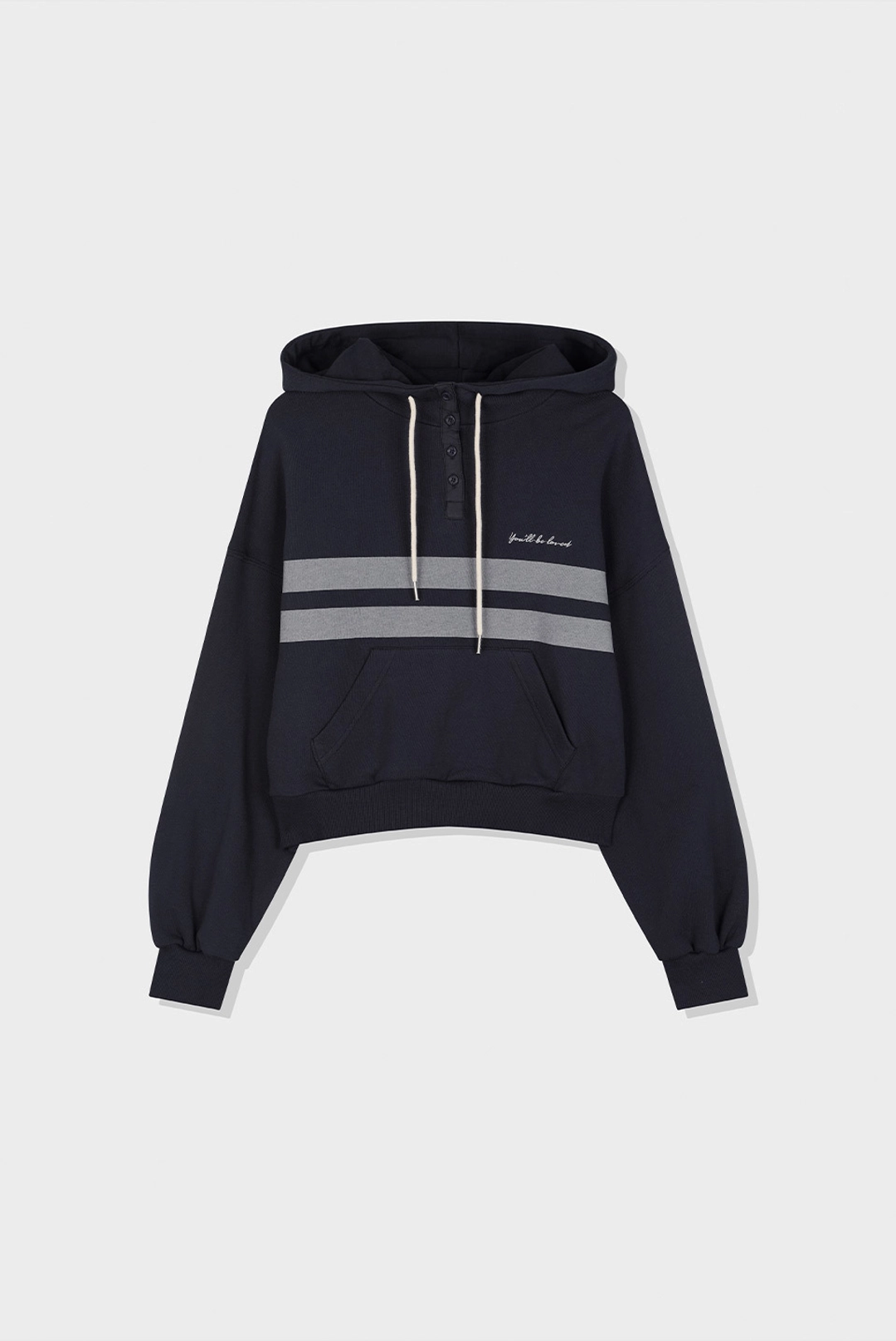브렌다 브렌든 line hoody - navy 상품 이미지 3
