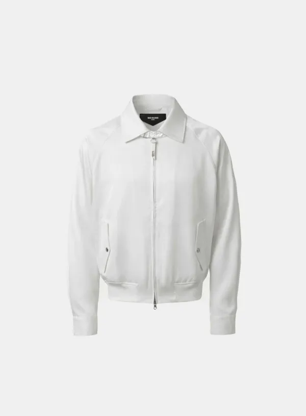 [w-jkt26-043] Contour Lightweight Bomber Shacket - White