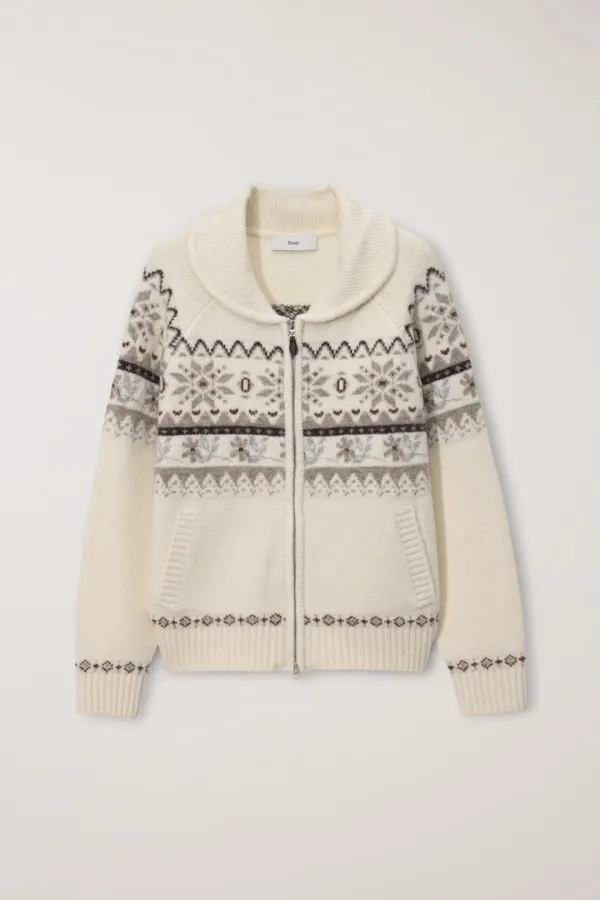 UNISEX COWICHAN CARDIGAN IVORY