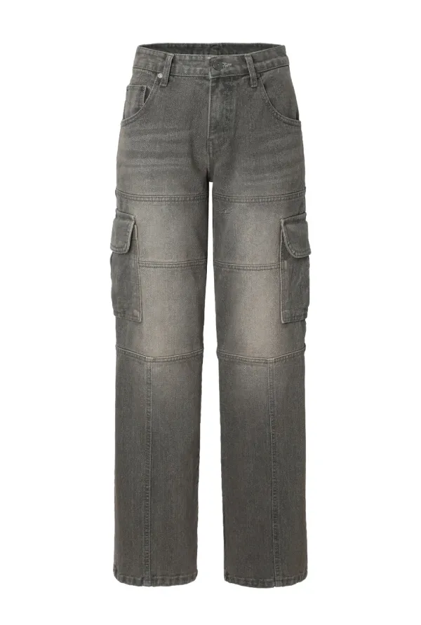 Ash pocket cargo jeans