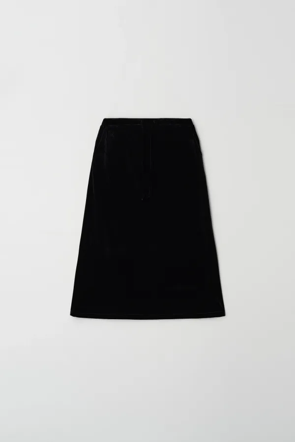 [3rd] Velvet Maxi Flare Skirt
