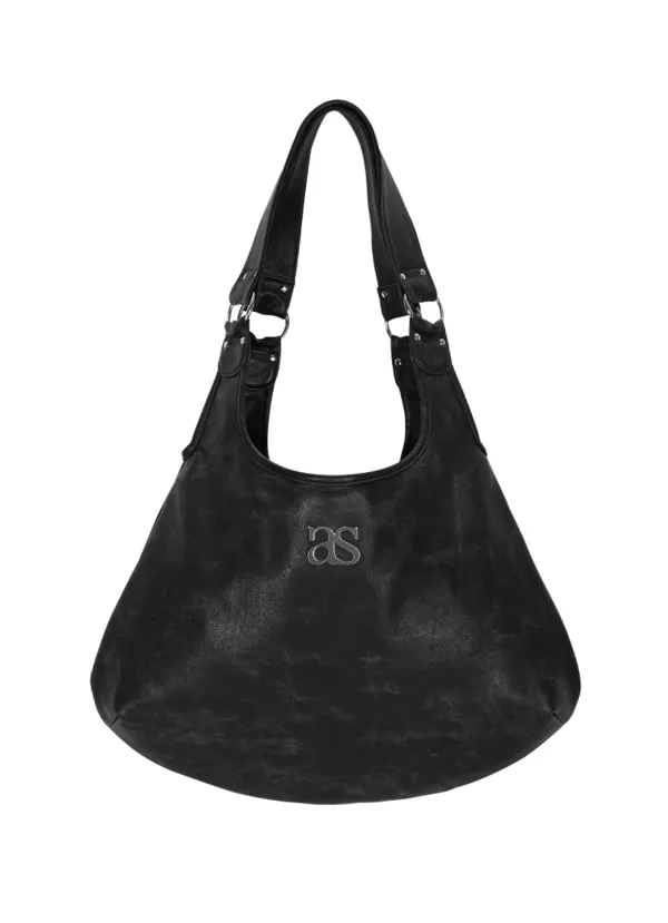 RICKY SHOULDER BAG / CRACK BLACK