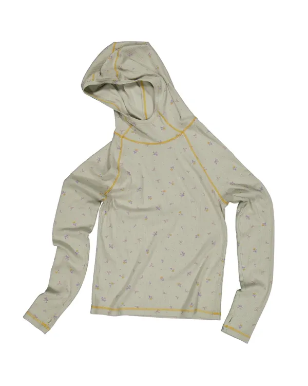 raco flower hooded t-shirt (mint)