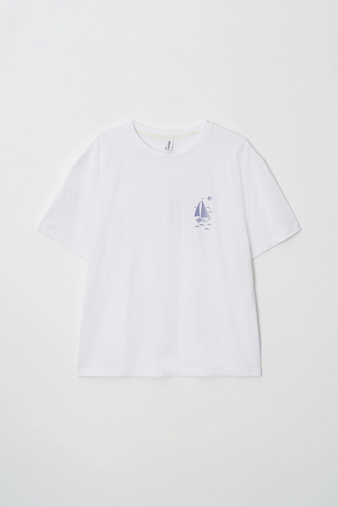 브렌다 브렌든 sailing loose tee - white 상품 이미지 1