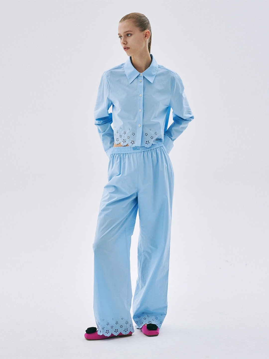 마르디 메크르디 PANTS PUNCHING DETAIL_SKY 상품 이미지 2