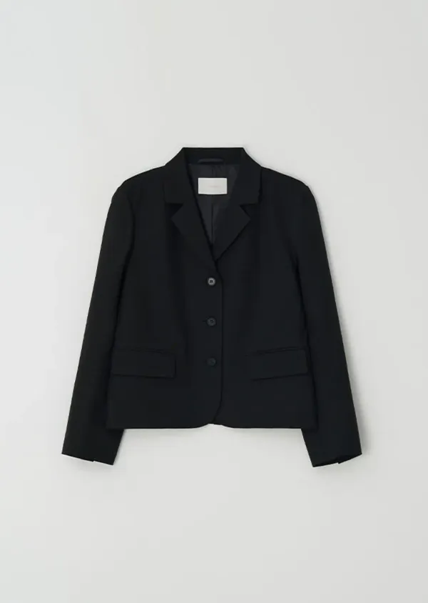 [10%] three button short jacket-black