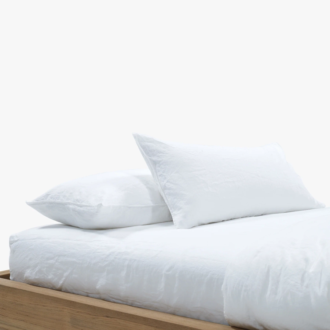 제임스펄스 Set of 2 Linen Pillow Sham - White 상품 이미지 1