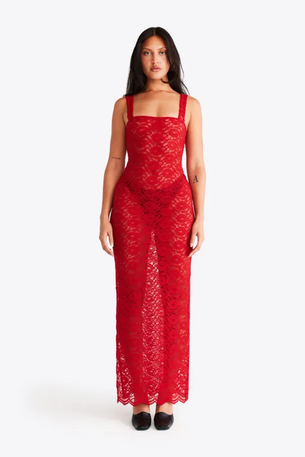 Roya Dress - Scarlet Red