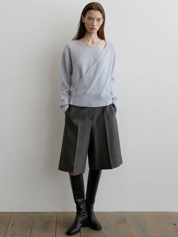 WOOL BERMUDA PANTS_2COLOR